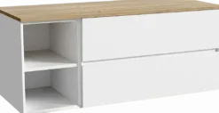 Storke Edge badkamermeubel met Panton wastafelblad voor waskom(men)