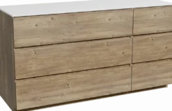 Storke Edge badkamermeubel met Tavola wastafelblad voor waskom(men)