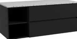 Storke Edge badkamermeubel met Tavola wastafelblad voor waskom(men)