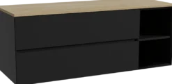 Storke Edge badkamermeubel met Panton wastafelblad voor waskom(men)