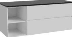 Storke Edge badkamermeubel met Panton wastafelblad voor waskom(men)
