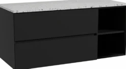 Storke Edge badkamermeubel met Tavola wastafelblad voor waskom(men)