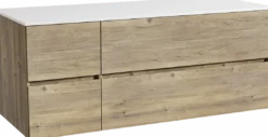 Storke Edge badkamermeubel met Tavola wastafelblad voor waskom(men)