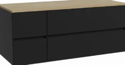 Storke Edge badkamermeubel met Panton wastafelblad voor waskom(men)