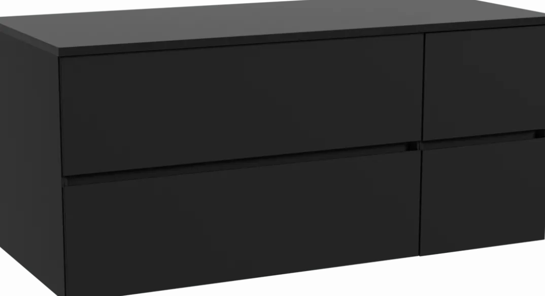 Storke Edge badkamermeubel met Panton wastafelblad voor waskom(men)