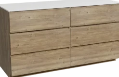 Storke Edge badkamermeubel met Tavola wastafelblad voor waskom(men)