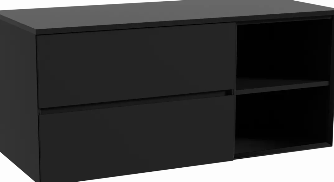 Storke Edge badkamermeubel met Panton wastafelblad voor waskom(men)