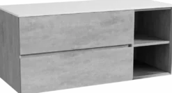 Storke Edge badkamermeubel met Tavola wastafelblad voor waskom(men)