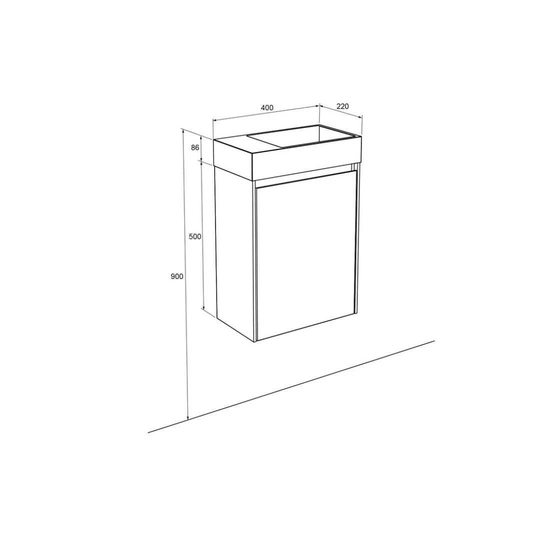 Storke Edge toiletmeubel met Fada wastafel