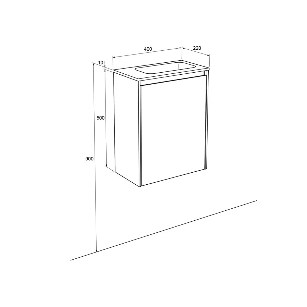Storke Edge toiletmeubel met Fina wastafel