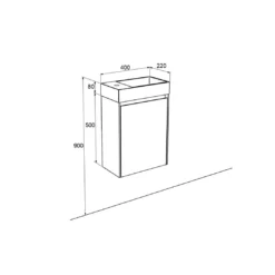 Storke Edge toiletmeubel met Vida wastafel