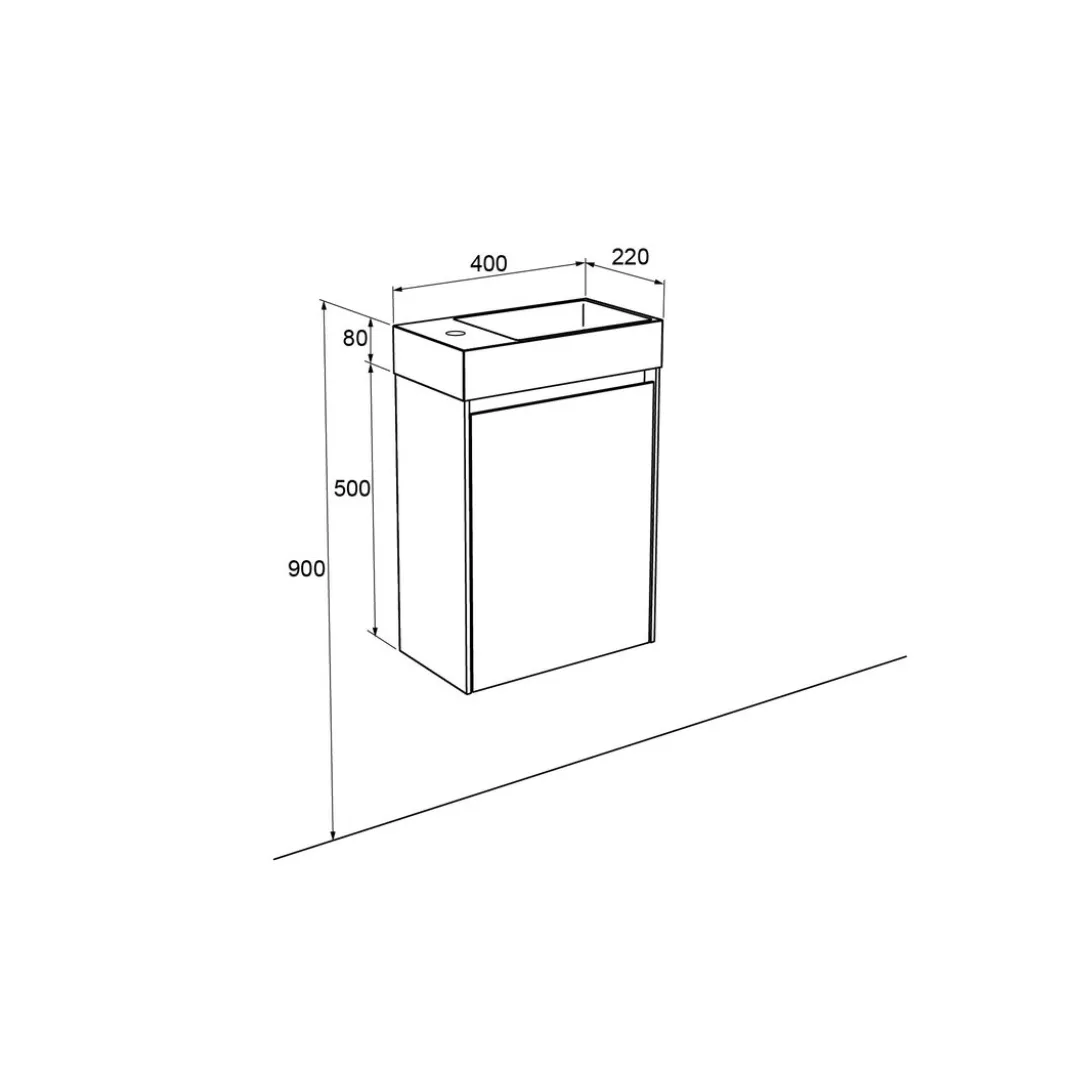 Storke Edge toiletmeubel met Vida wastafel
