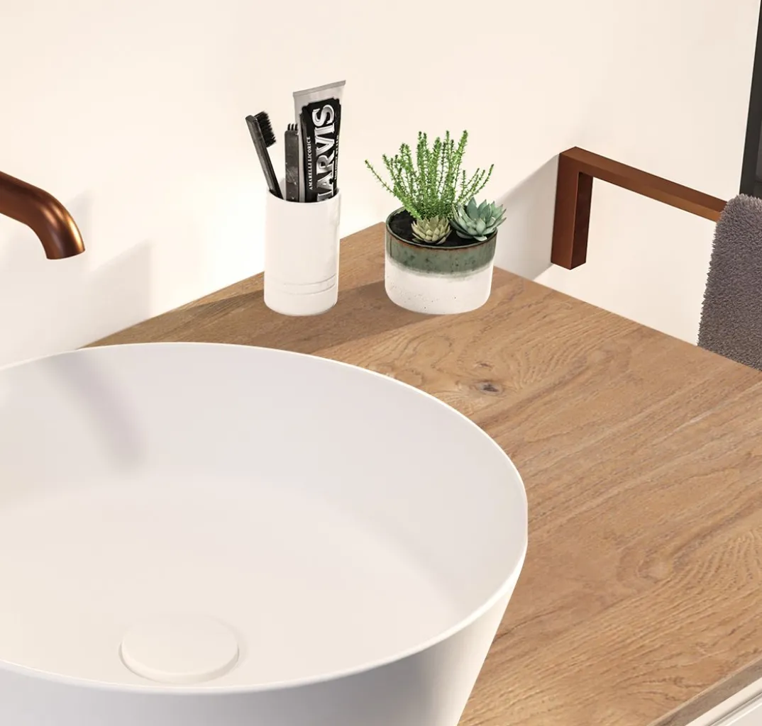 Storke Panton wastafelblad voor waskom(men)
