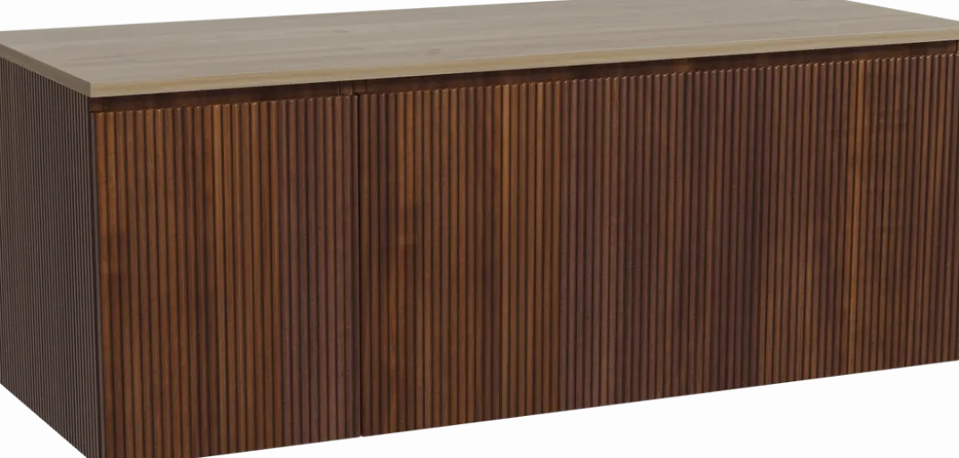 Storke Ribs badkamermeubel met Panton wastafelblad voor waskom(men)