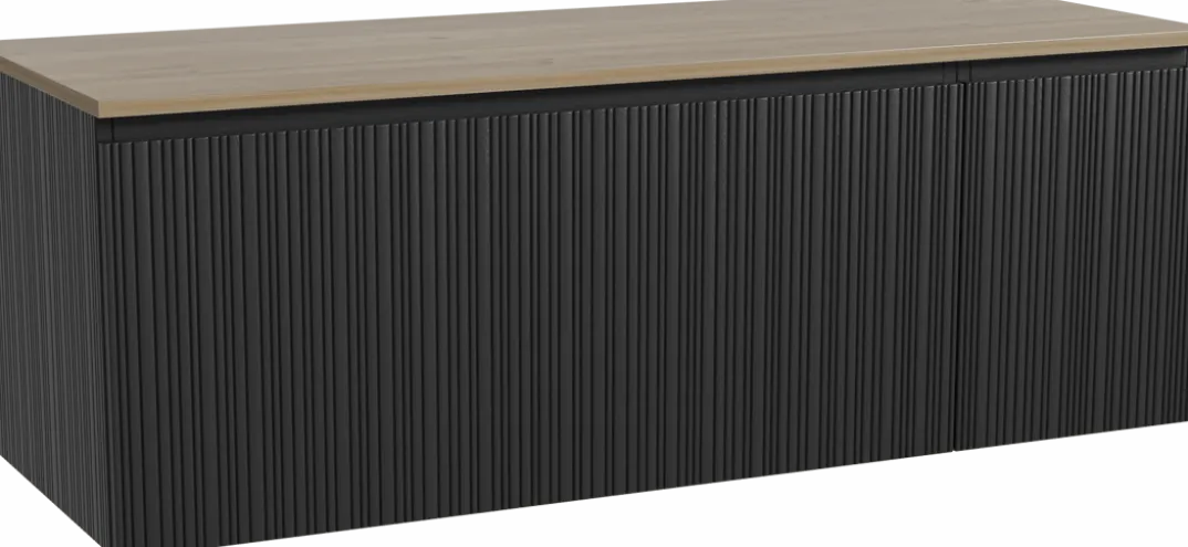 Storke Ribs badkamermeubel met Panton wastafelblad voor waskom(men)