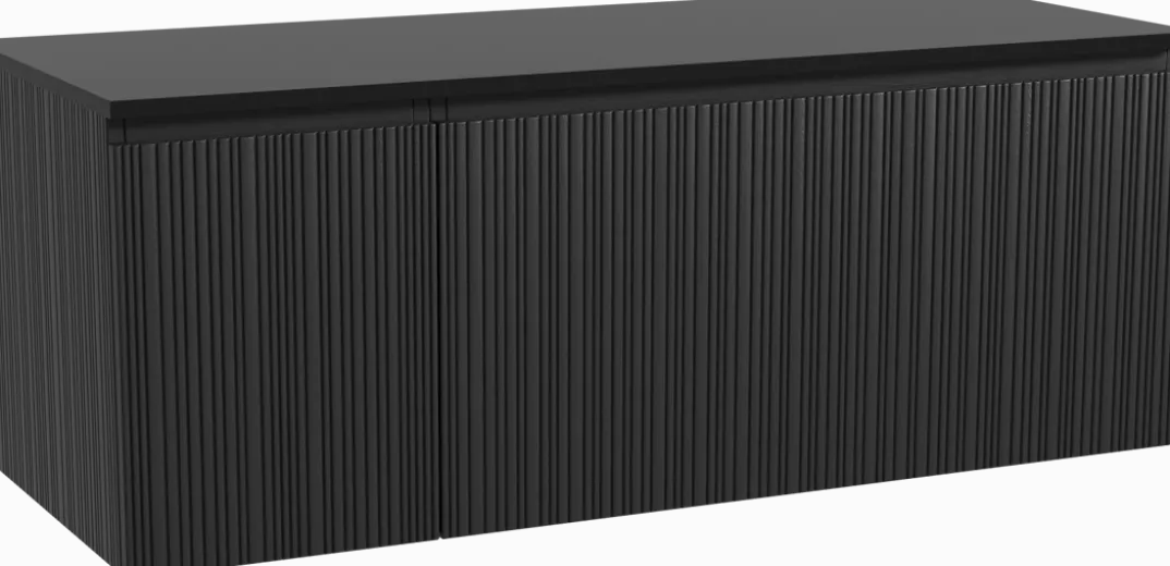 Storke Ribs badkamermeubel met Panton wastafelblad voor waskom(men)