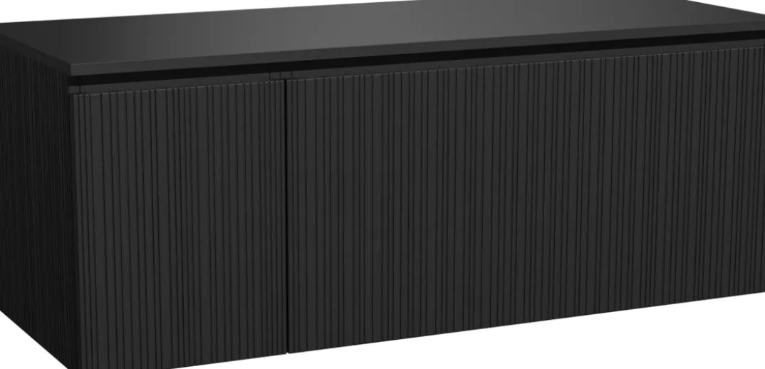 Storke Ribs badkamermeubel met Panton wastafelblad voor waskom(men)