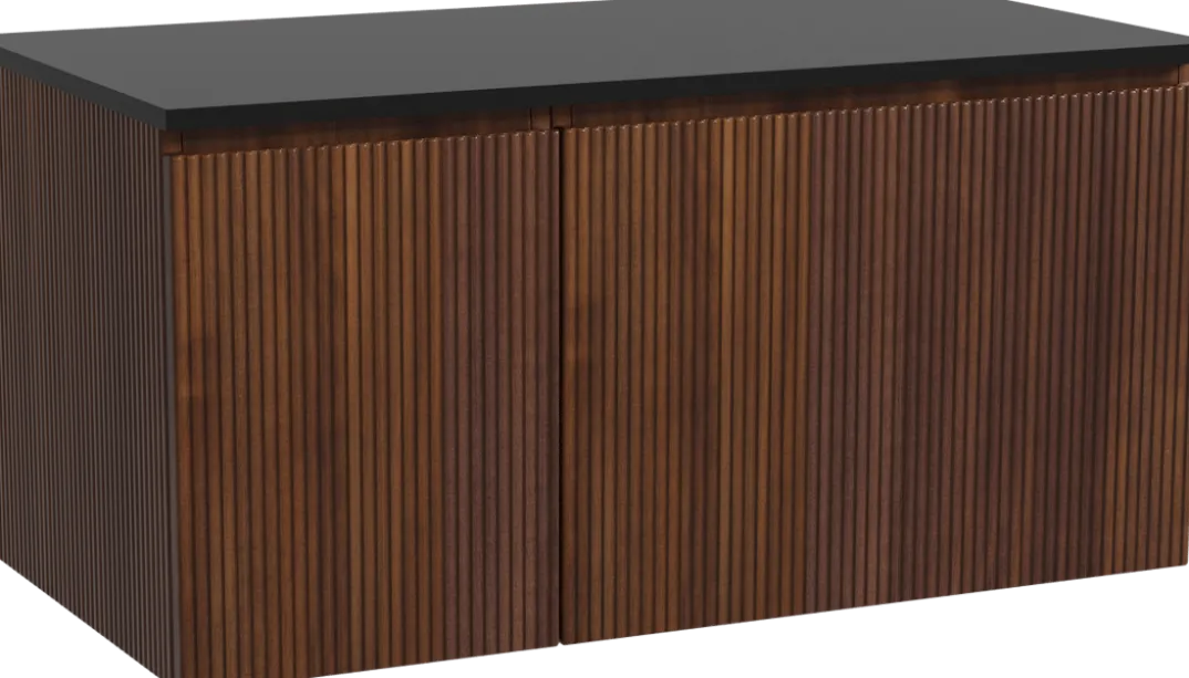 Storke Ribs badkamermeubel met Panton wastafelblad voor waskom(men)