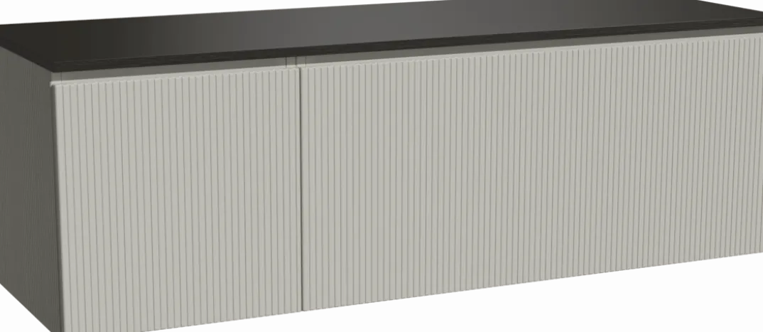Storke Ribs badkamermeubel met Panton wastafelblad voor waskom(men)