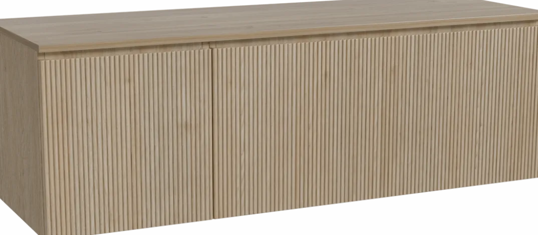 Storke Ribs badkamermeubel met Panton wastafelblad voor waskom(men)