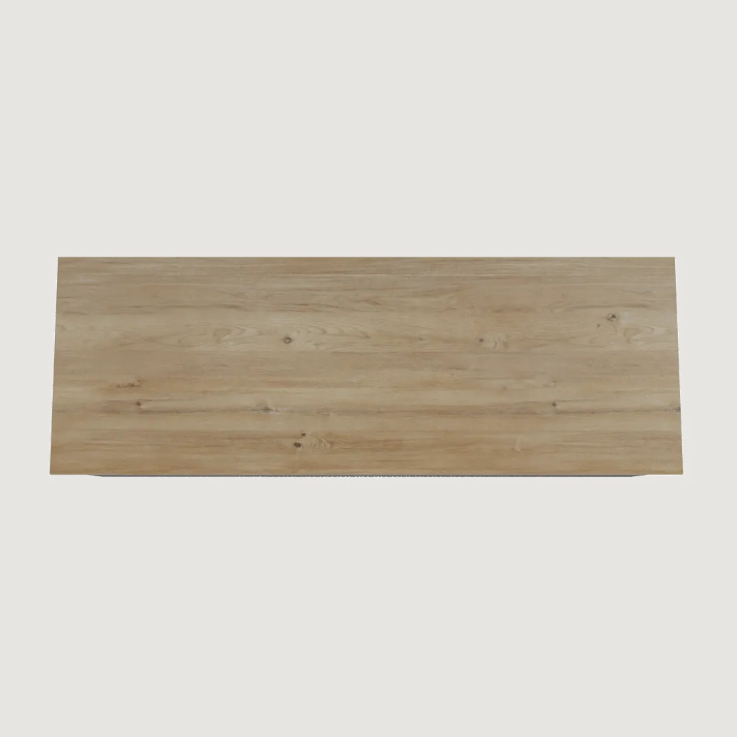 Storke Ribs badkamermeubel met Panton wastafelblad voor waskom(men)
