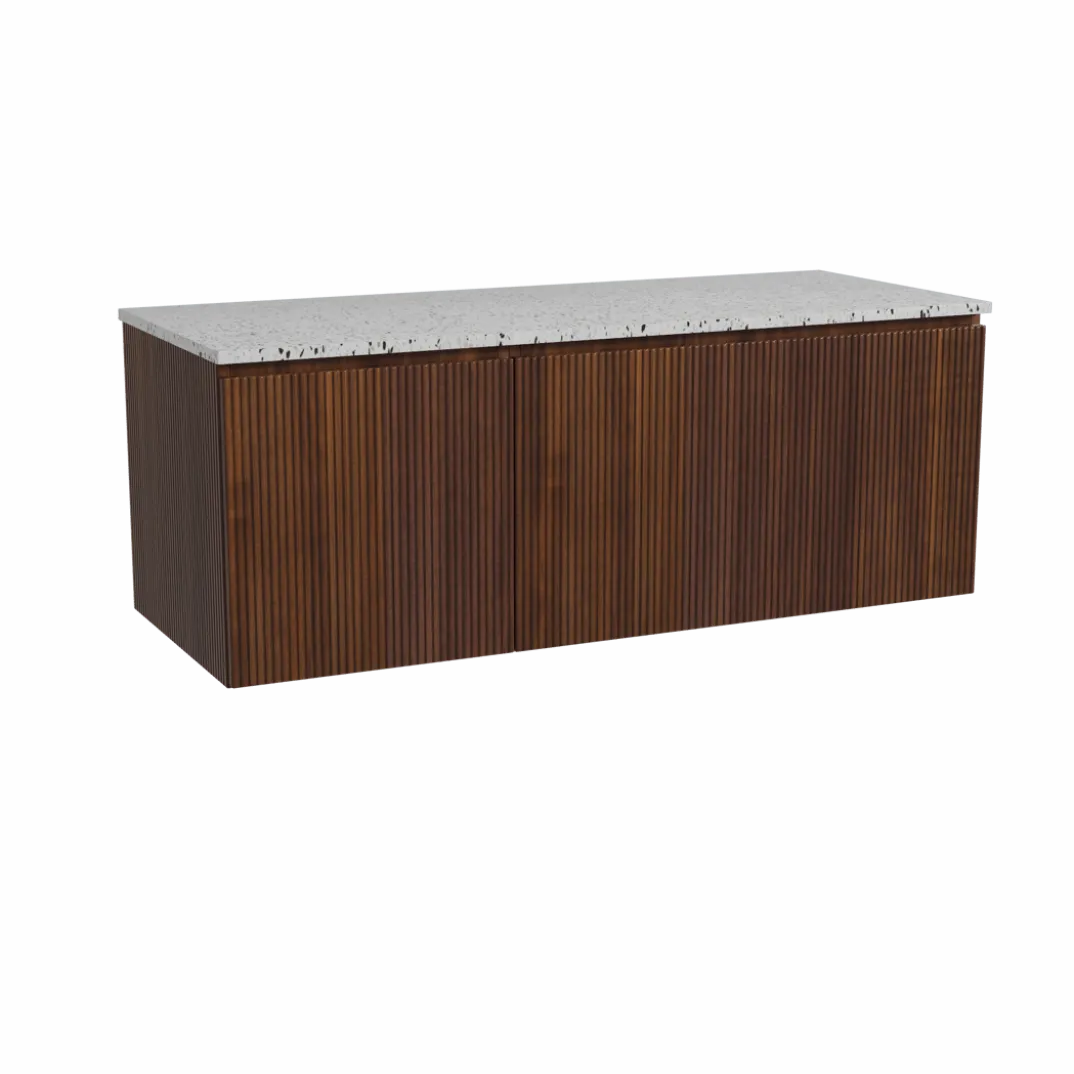 Storke Ribs badkamermeubel met Tavola wastafelblad voor waskom(men)