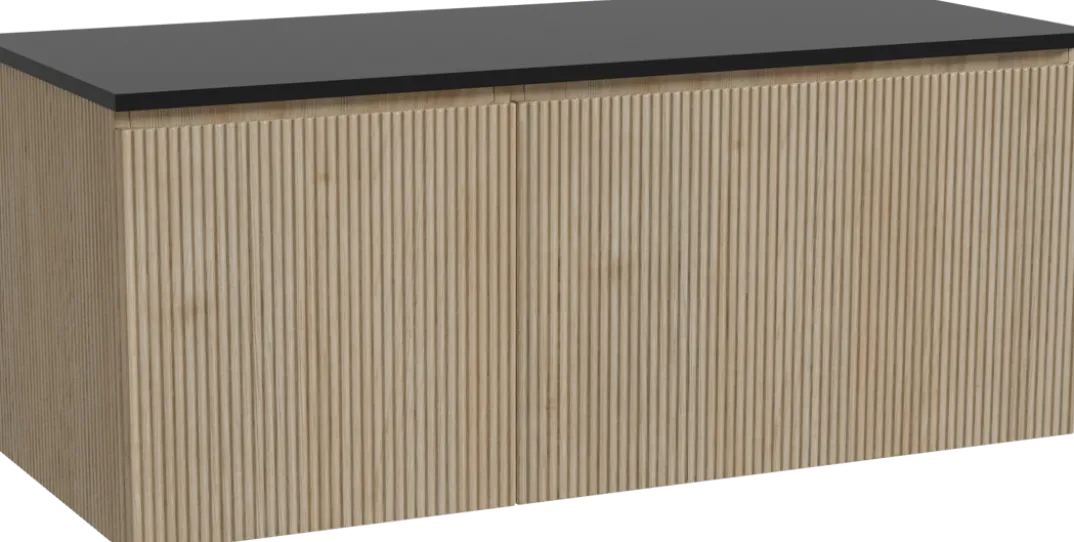 Storke Ribs badkamermeubel met Panton wastafelblad voor waskom(men)