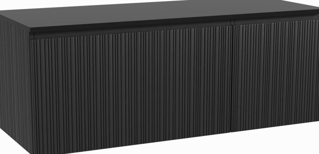 Storke Ribs badkamermeubel met Panton wastafelblad voor waskom(men)