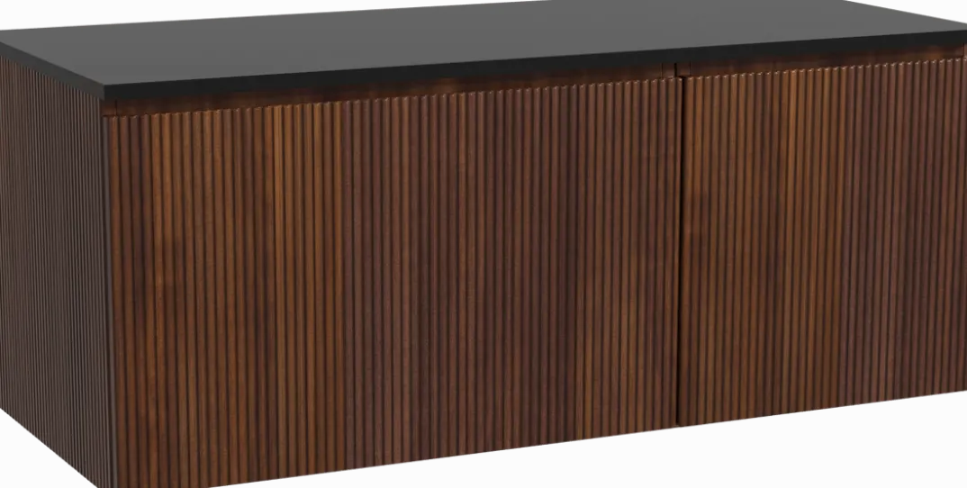 Storke Ribs badkamermeubel met Panton wastafelblad voor waskom(men)