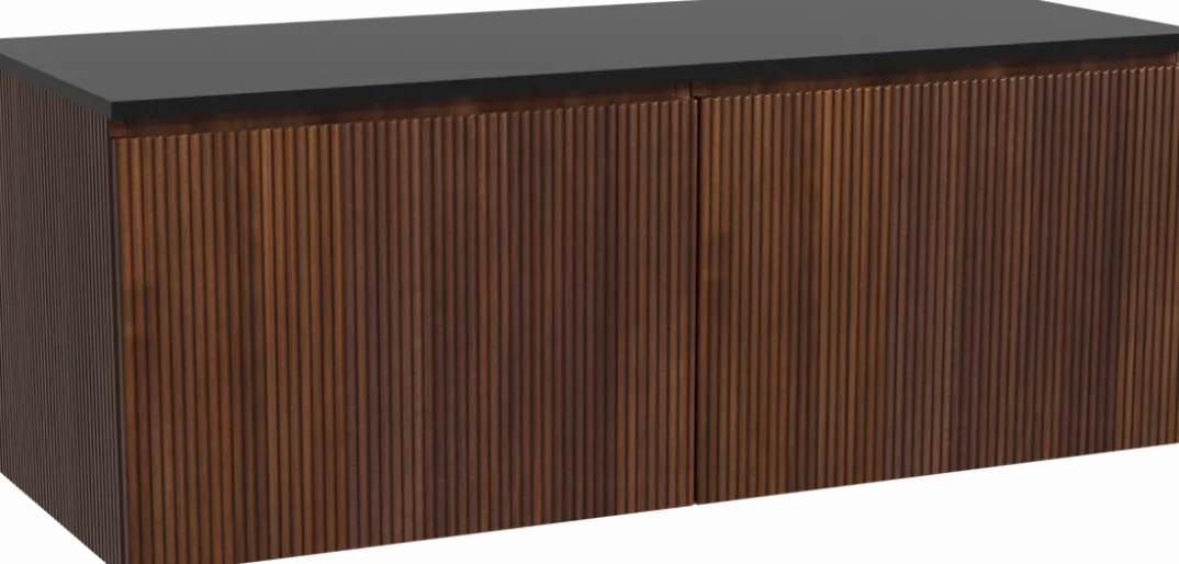 Storke Ribs badkamermeubel met Panton wastafelblad voor waskom(men)