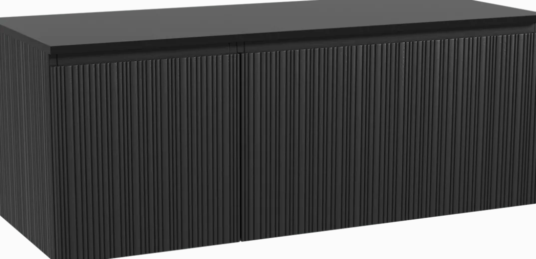 Storke Ribs badkamermeubel met Panton wastafelblad voor waskom(men)
