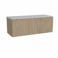 Storke Ribs badkamermeubel met Tavola wastafelblad voor waskom(men)