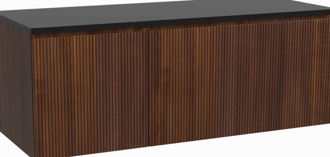 Storke Ribs badkamermeubel met Panton wastafelblad voor waskom(men)