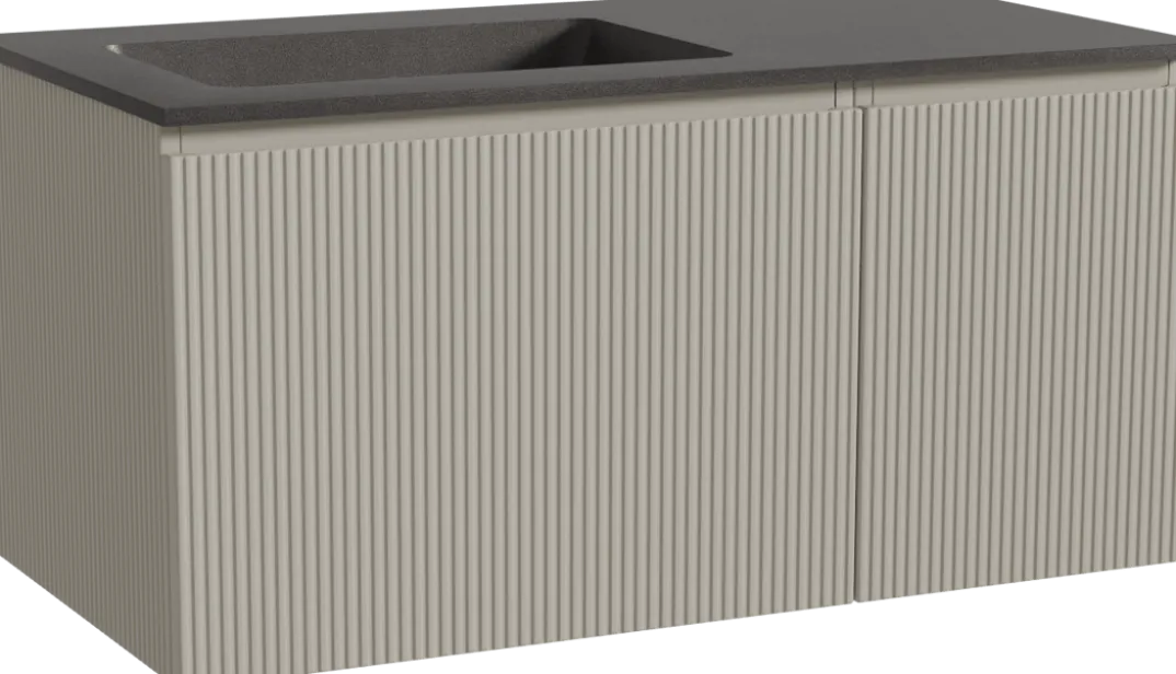 Storke Ribs badkamermeubel met Scuro wastafel