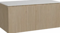 Storke Ribs badkamermeubel met Tavola wastafelblad voor waskom(men)