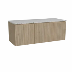 Storke Ribs badkamermeubel met Tavola wastafelblad voor waskom(men)