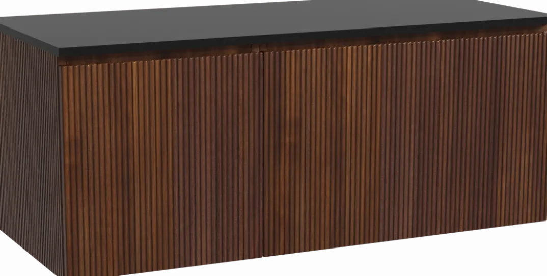 Storke Ribs badkamermeubel met Panton wastafelblad voor waskom(men)