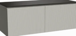 Storke Ribs badkamermeubel met Panton wastafelblad voor waskom(men)