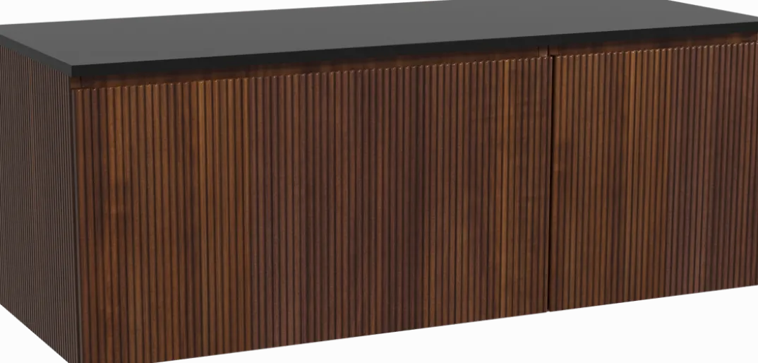 Storke Ribs badkamermeubel met Panton wastafelblad voor waskom(men)
