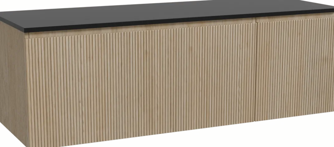 Storke Ribs badkamermeubel met Panton wastafelblad voor waskom(men)