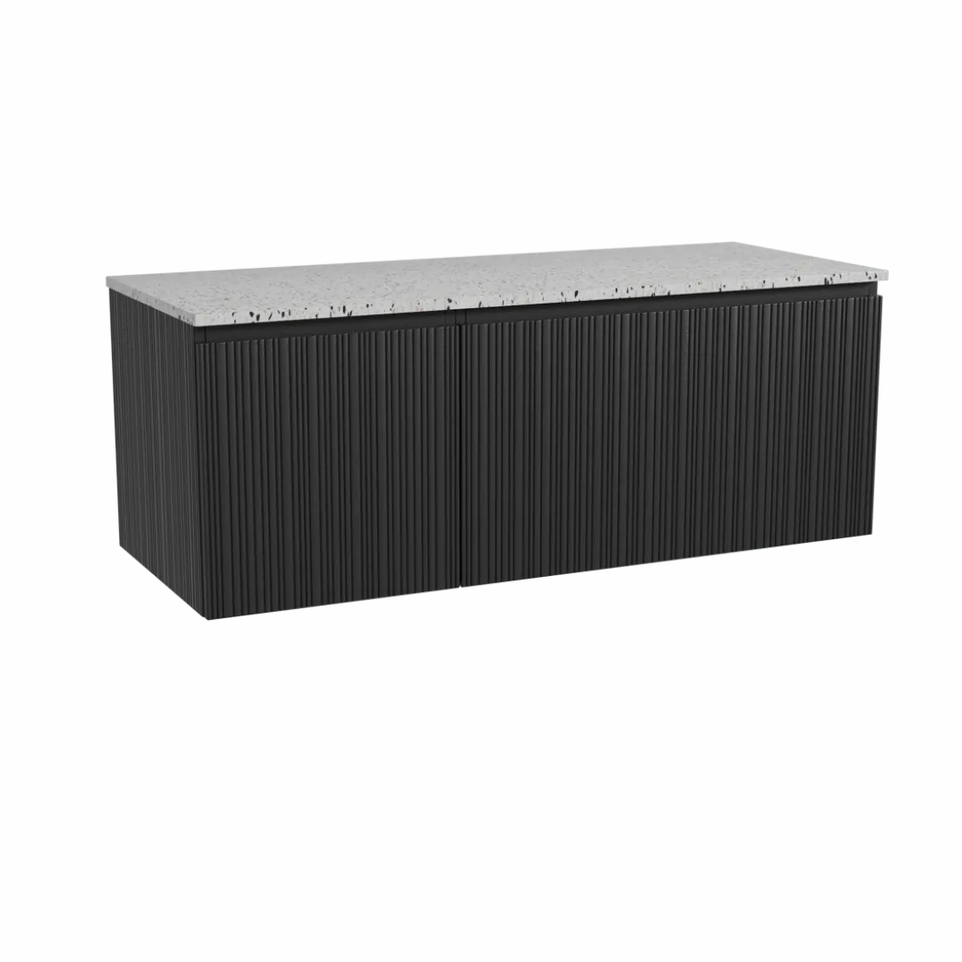 Storke Ribs badkamermeubel met Tavola wastafelblad voor waskom(men)