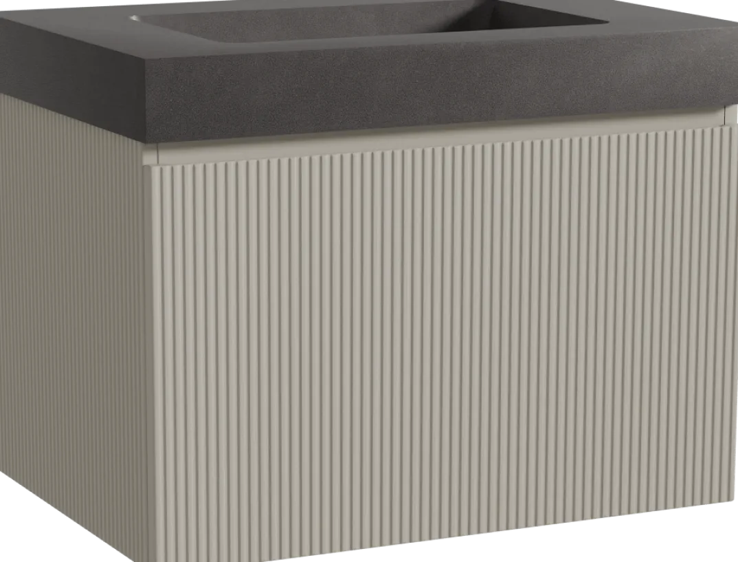 Storke Ribs badkamermeubel met Scuro High wastafel