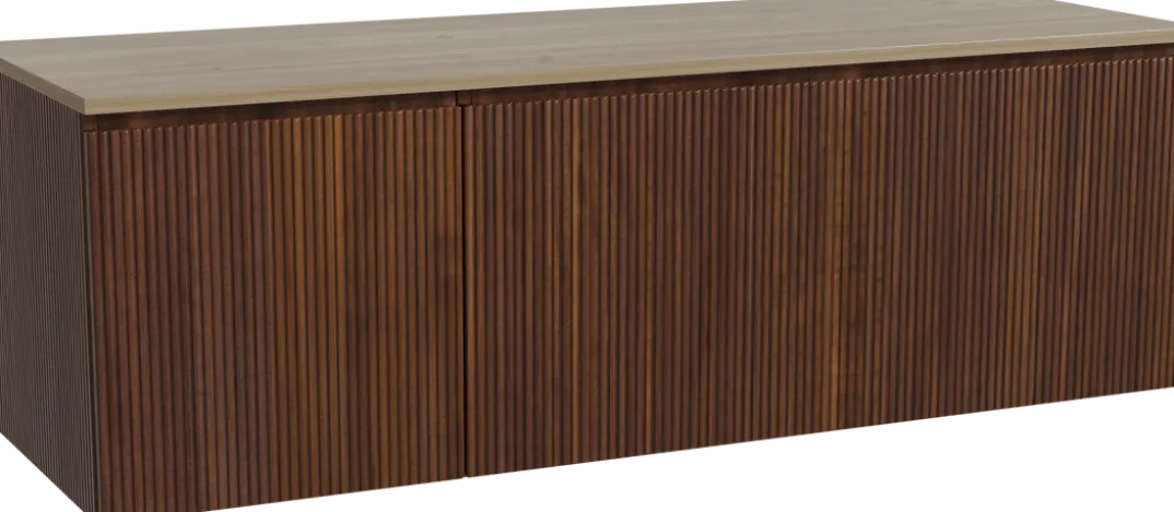 Storke Ribs badkamermeubel met Panton wastafelblad voor waskom(men)