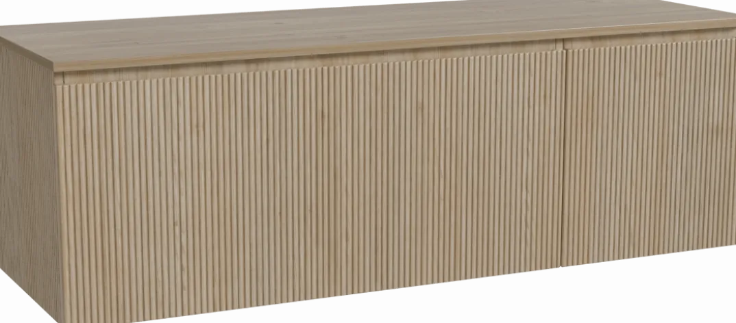 Storke Ribs badkamermeubel met Panton wastafelblad voor waskom(men)