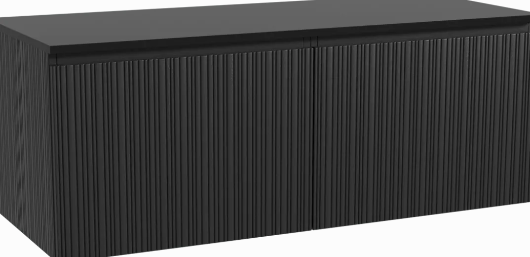 Storke Ribs badkamermeubel met Panton wastafelblad voor waskom(men)