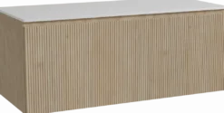 Storke Ribs badkamermeubel met Tavola wastafelblad voor waskom(men)