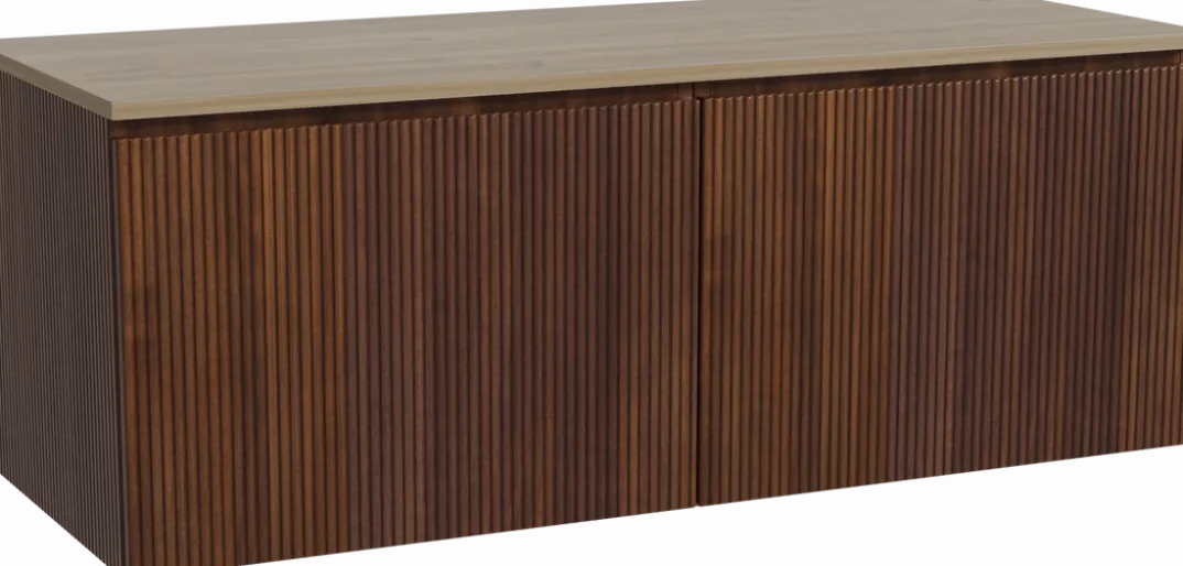 Storke Ribs badkamermeubel met Panton wastafelblad voor waskom(men)