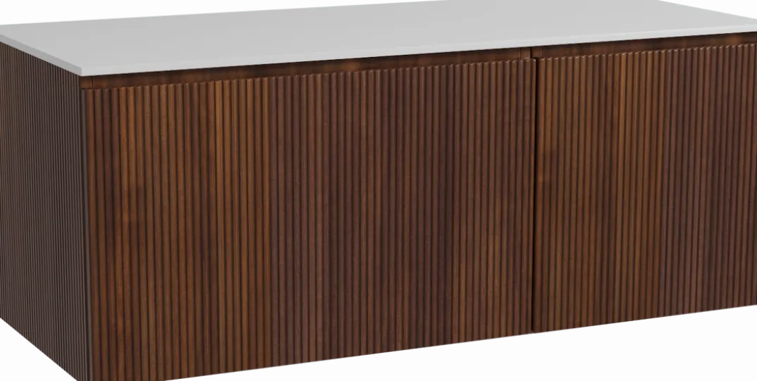 Storke Ribs badkamermeubel met Tavola wastafelblad voor waskom(men)
