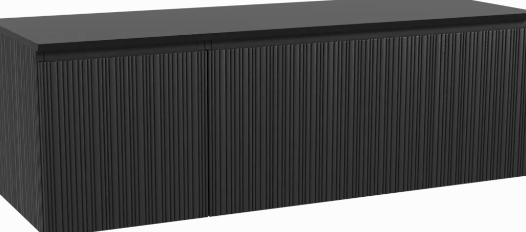 Storke Ribs badkamermeubel met Panton wastafelblad voor waskom(men)