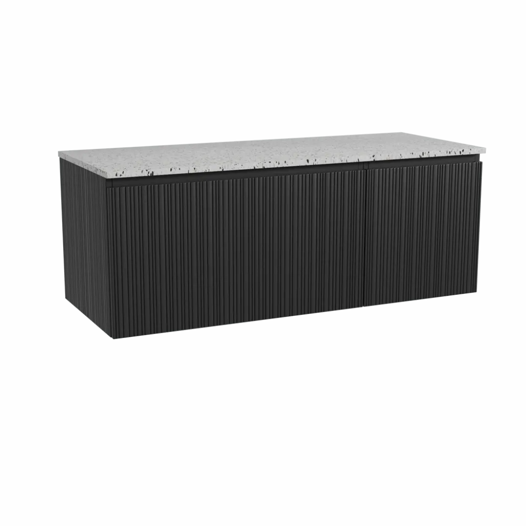 Storke Ribs badkamermeubel met Tavola wastafelblad voor waskom(men)